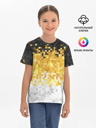 Детская базовая футболка / 1858 Имперский флаг пикселами