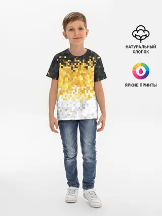 Детская базовая футболка / 1858 Имперский флаг пикселами