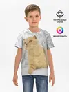 Детская базовая футболка / Кот и снег