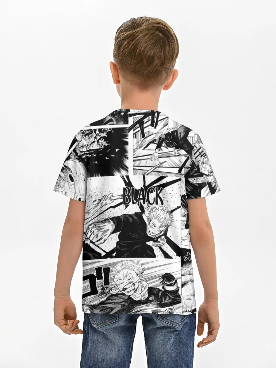 Детская базовая футболка / Магическая битва манга