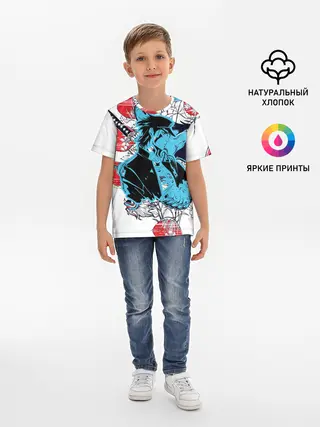 Детская базовая футболка / Дзётаро самурайский меч