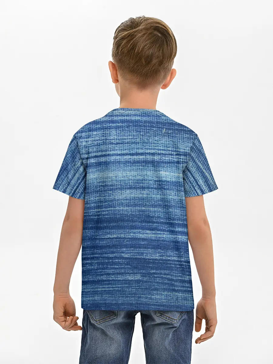 Детская базовая футболка / Texture. Denim