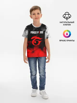 Детская базовая футболка / GARENA FREE FIRE / ГАРЕНА ФРИ ФАЕР.