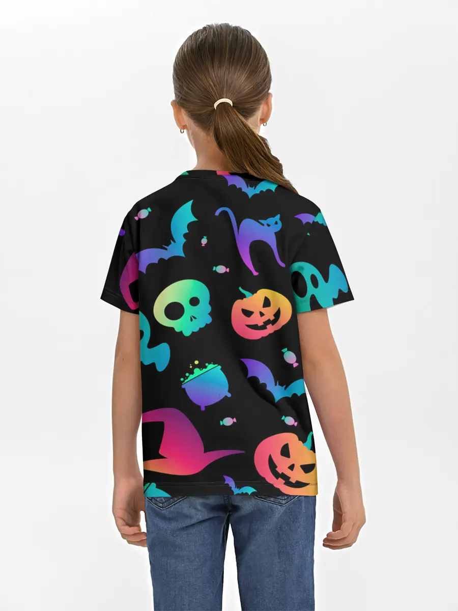 Детская базовая футболка / RAINBOW HALLOWEEN | ХЭЛЛУИН
