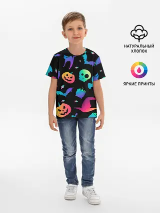 Детская базовая футболка / RAINBOW HALLOWEEN | ХЭЛЛУИН
