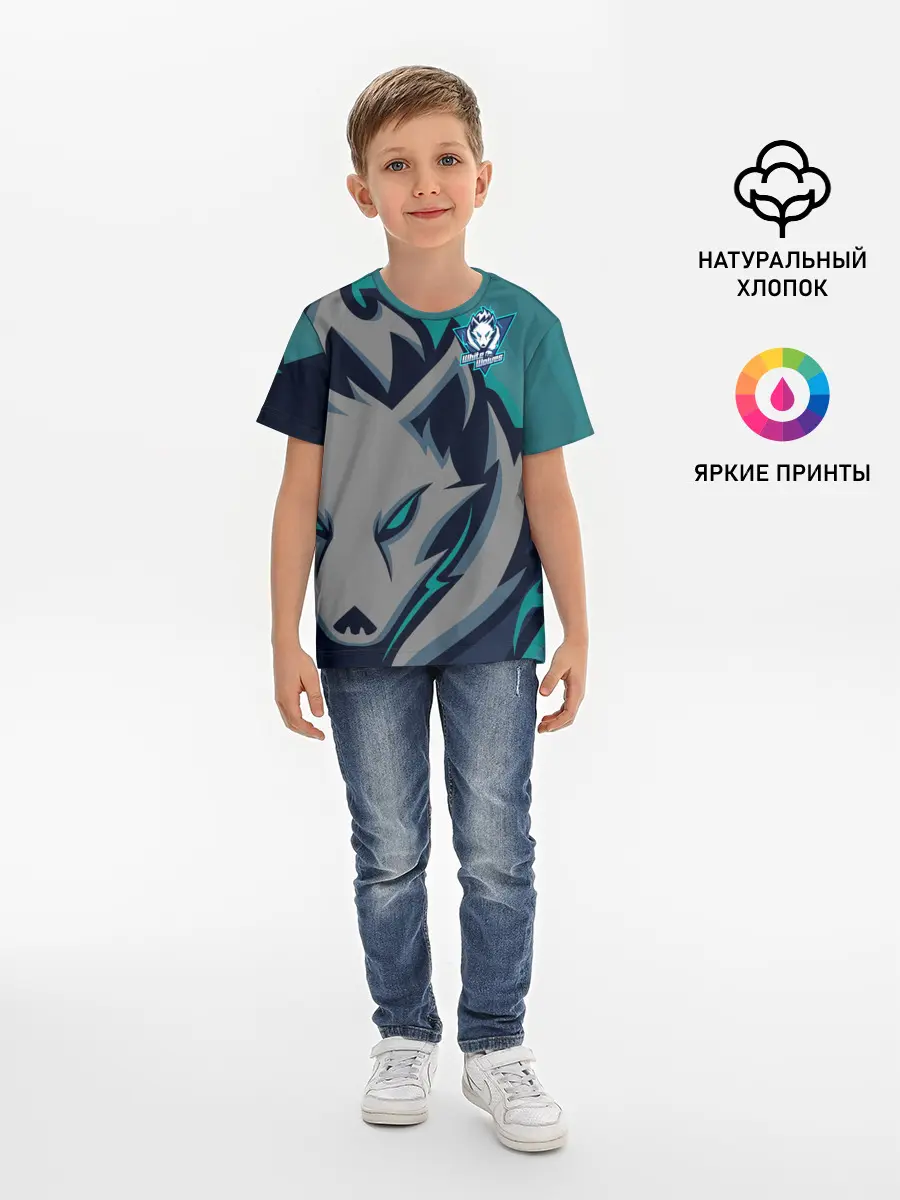 Детская базовая футболка / Форма White wolves