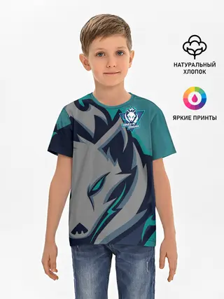 Детская базовая футболка / Форма White wolves