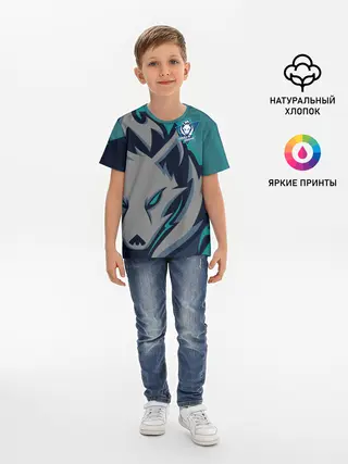 Детская базовая футболка / Форма White wolves