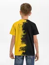 Детская базовая футболка / ЧЕРНО ЖЕЛТЫЙ ГРАНЖ | GRUNGE