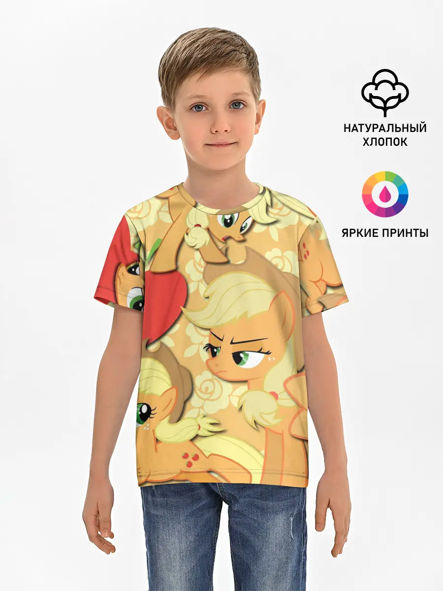 Детская базовая футболка / Applejack pattern