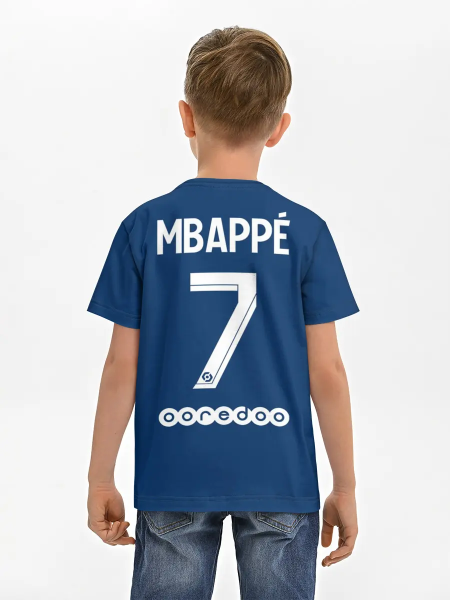 Детская базовая футболка / Мбаппе ПСЖ форма 2021/2022