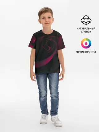 Детская базовая футболка / Dark Rose