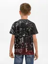 Детская базовая футболка / ИТАЧИ УЧИХА ИЕРОГЛИФЫ гранж