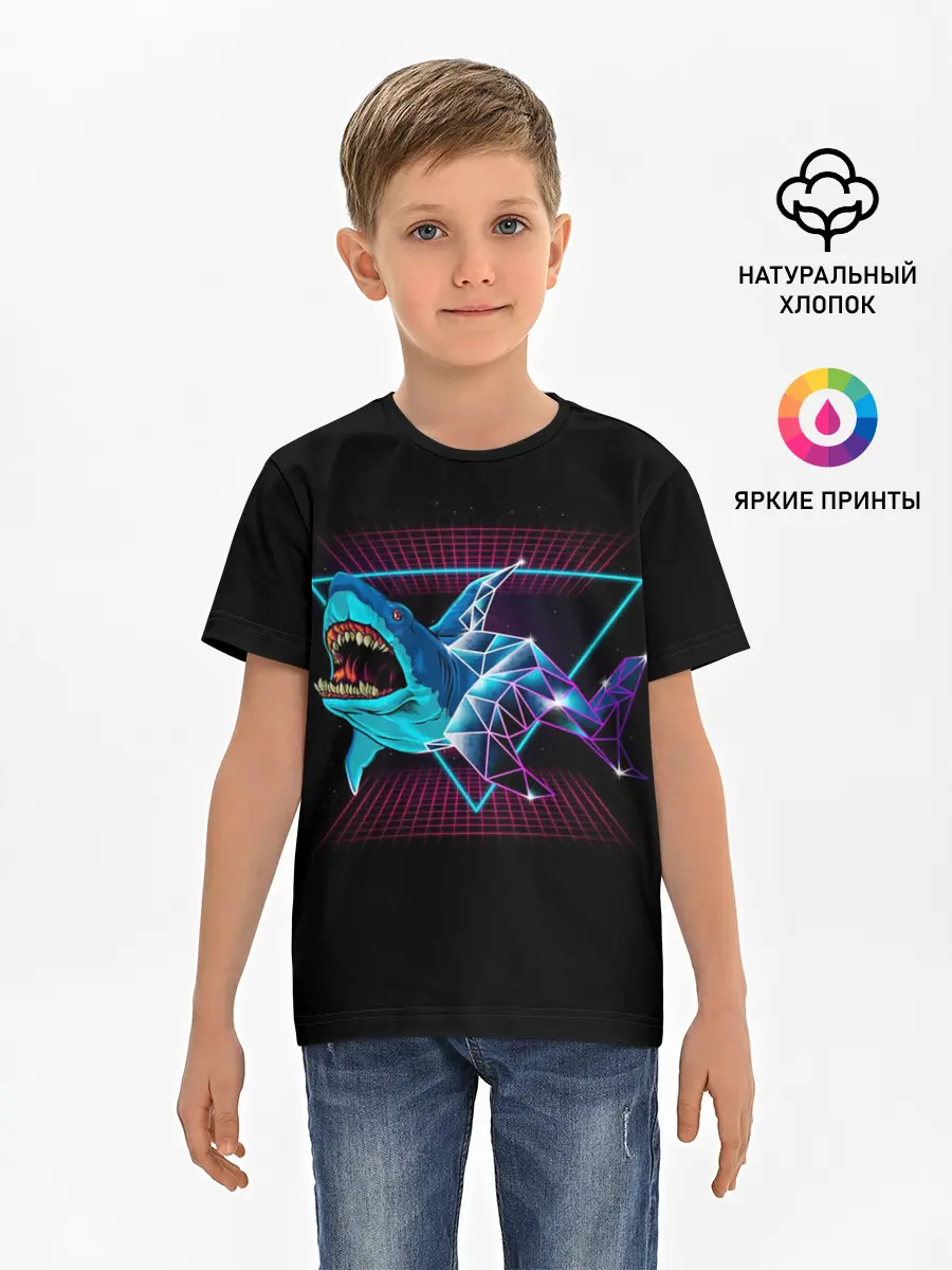Детская базовая футболка / Shark