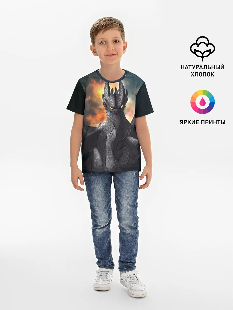 Детская базовая футболка / Night Fury