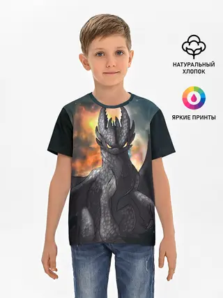 Детская базовая футболка / Night Fury