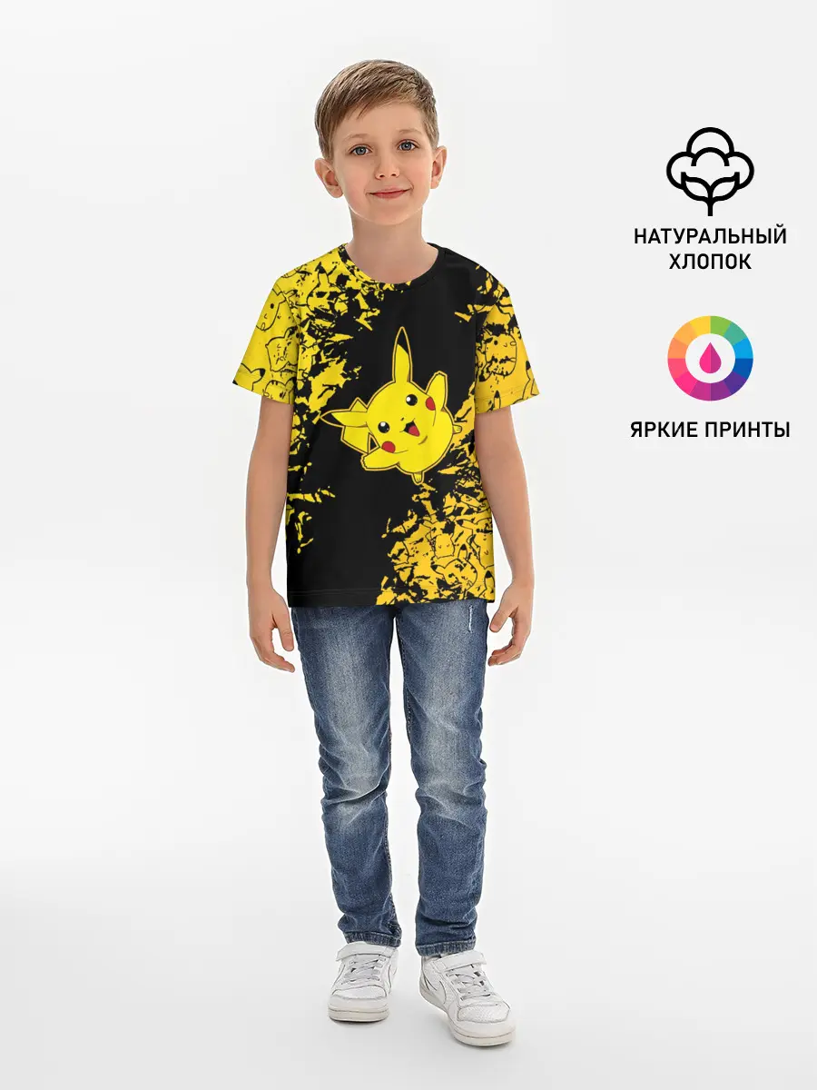 Детская базовая футболка / Пикачу