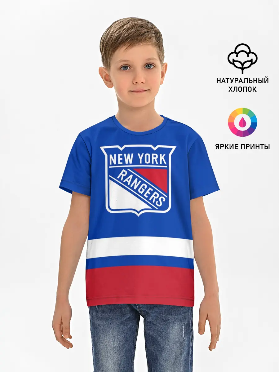 Детская базовая футболка / Нью-Йорк Рейнджерс НХЛ