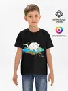 Детская базовая футболка / Flat earth Cat