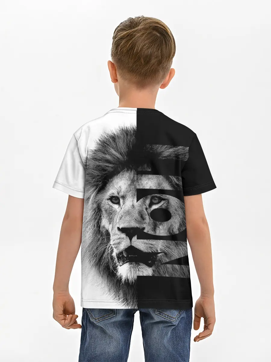 Детская базовая футболка / Лев царь зверей