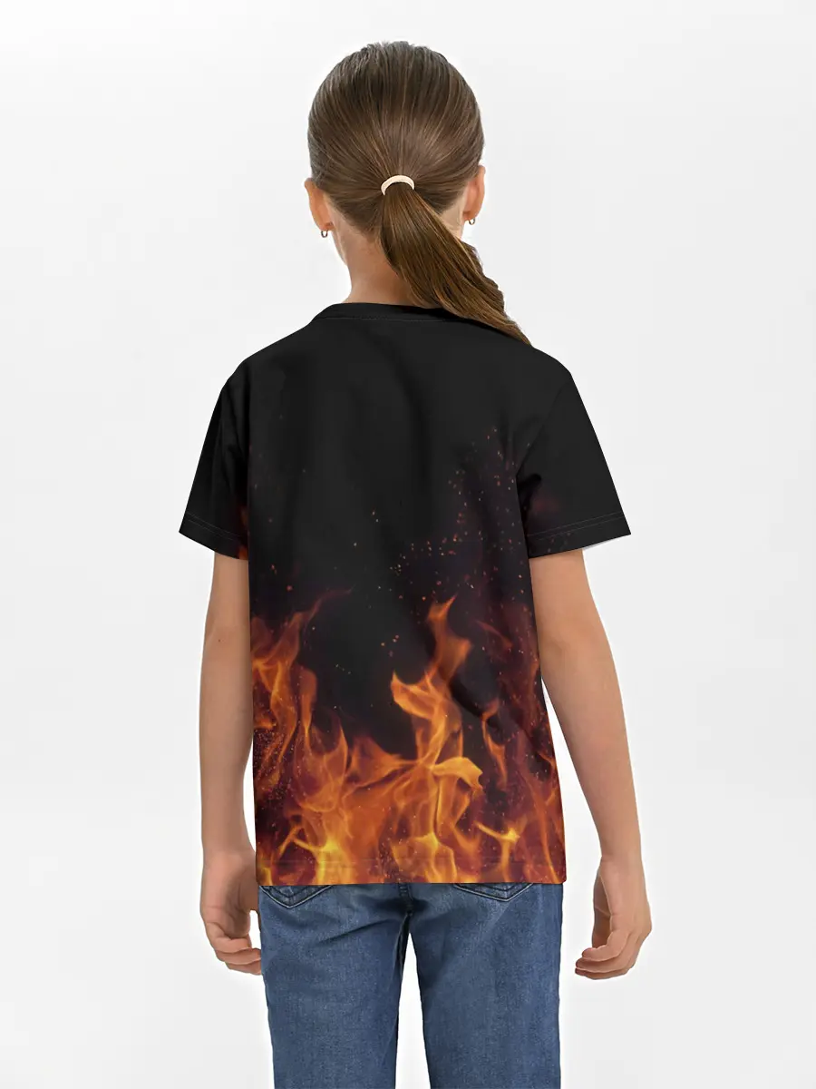 Детская базовая футболка / Саня огонь мужик