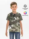 Детская базовая футболка / Камуфляж с кляксами