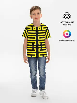 Детская базовая футболка / полосы, линии, узор,