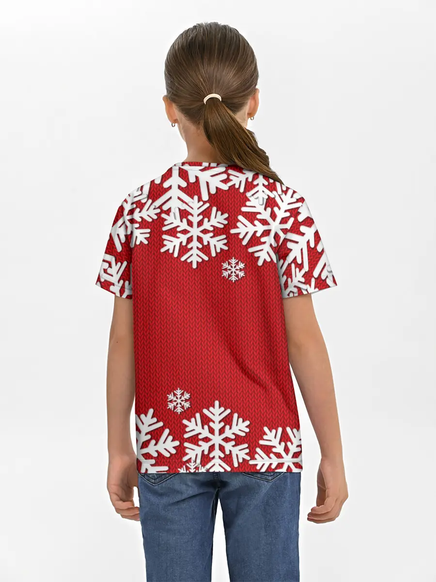 Детская базовая футболка / Снежинки