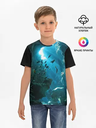 Детская базовая футболка / Коралловые рыбки