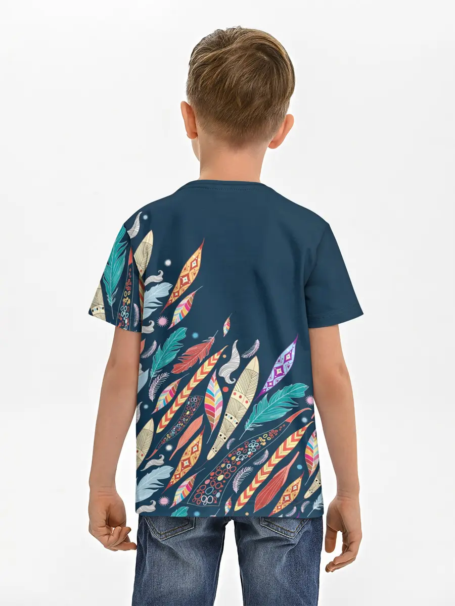 Детская базовая футболка / Перья