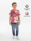 Детская базовая футболка / Акварель, розы