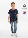 Детская базовая футболка / Неоновые 3D плиты | Неоновые плиты