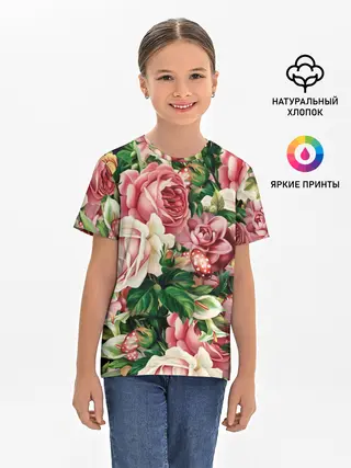 Детская базовая футболка / ЦВЕТЫ / FLOWERS / 8 МАРТА