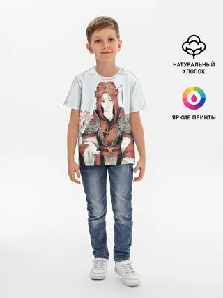 Детская базовая футболка / Хон Лион Облачный цветок