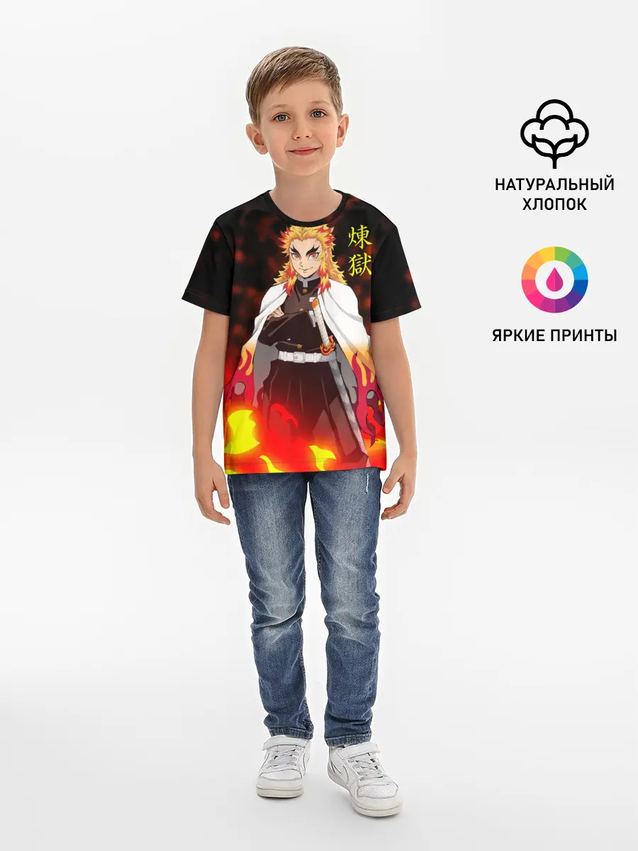 Детская базовая футболка / Кёджуро Ренгоку