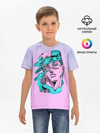 Детская базовая футболка / Дзётаро кудзе фиолет