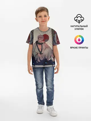 Детская базовая футболка / Задумчивый Сукуна