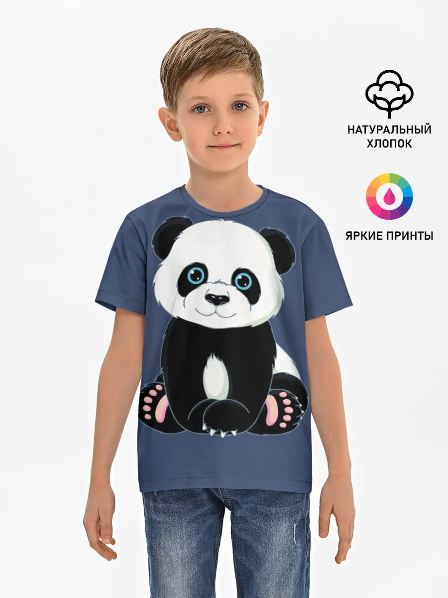 Детская базовая футболка / Милая Панда
