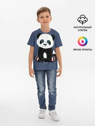 Детская базовая футболка / Милая Панда