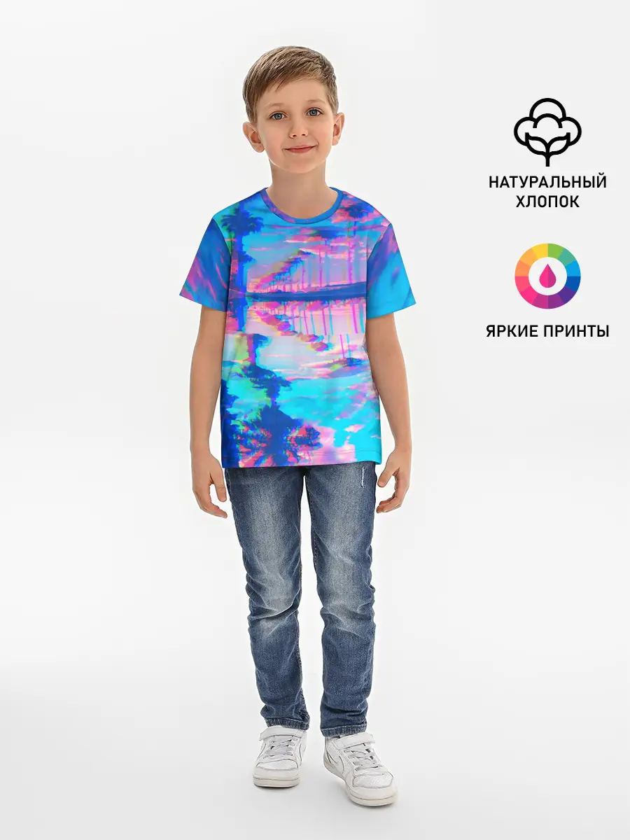 Детская базовая футболка / ГАВАЙИ ГЛИТЧ
