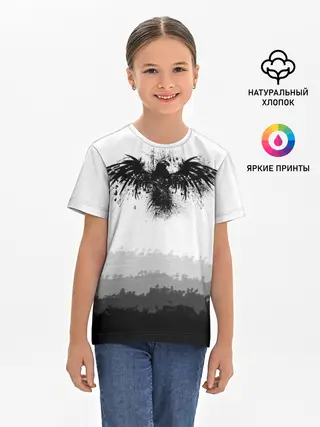 Детская базовая футболка / ЧЁРНЫЙ ВОРОН
