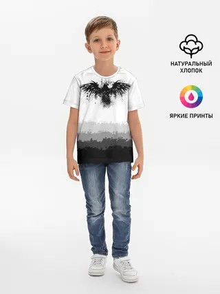 Детская базовая футболка / ЧЁРНЫЙ ВОРОН