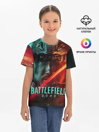 Детская базовая футболка / Battlefield 2042 Soldier face