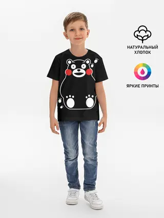 Детская базовая футболка / Kumamon сидит