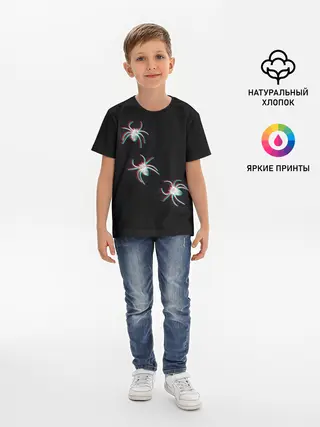 Детская базовая футболка / ПАУКИ ГЛИТЧ / GLITCH SPIDERS