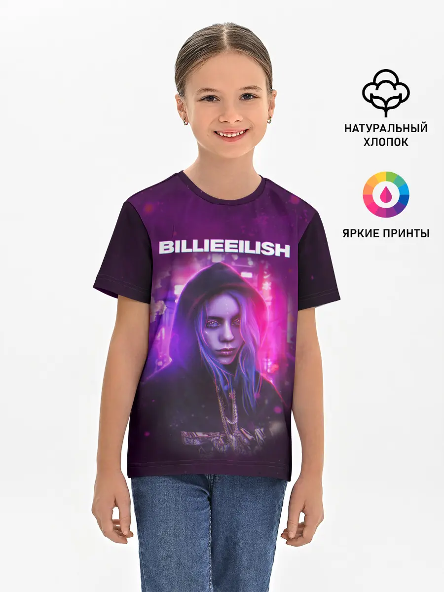 Детская базовая футболка / BILLIE EILISH | GLITCH