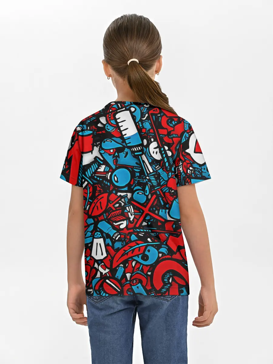 Детская базовая футболка / Красно синие безумие