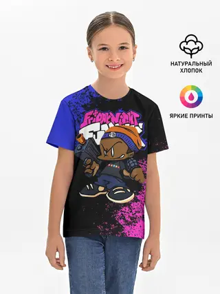 Детская базовая футболка / Black Пико