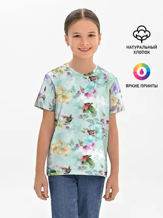 Детская базовая футболка / Весенние цветы