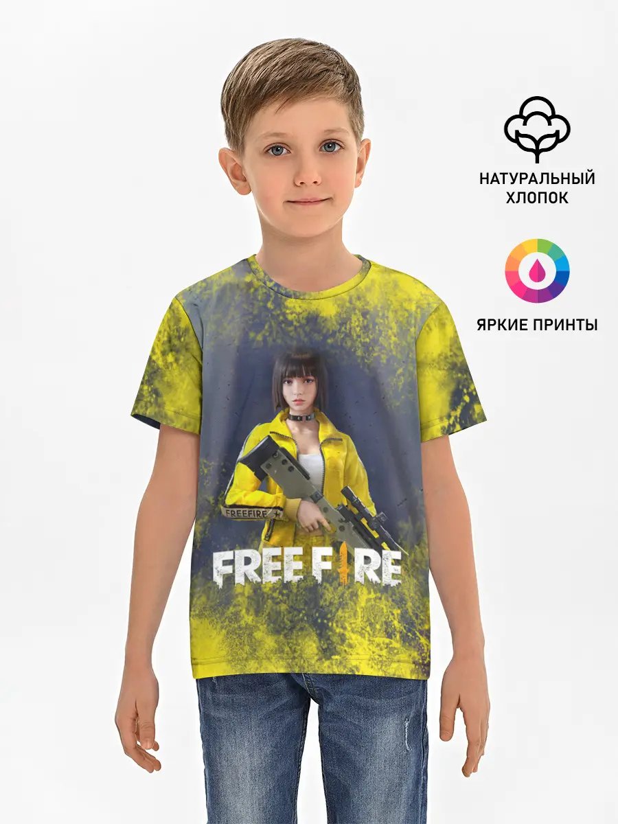 Детская базовая футболка / GARENA FREEFIRE | БАТЛГРАУНД